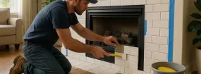 Repairing Cracked Fireplace Tiles Meadowglen, Georgetown